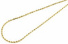 Mens or Ladies 10K Yellow Gold 2 MM D/C Hollow Rope Chain Necklace 16-30 Inches