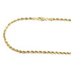 10K Yellow Gold Mens or Ladies Hollow Rope Chain Necklace 3 MM 16" - 30" Inches