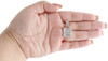 10K Yellow Gold Diamond Rope Border Pillow Pendant 1.15" Dog Tag Charm 0.40 CT.