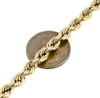 collar para hombre con cadena de eslabones de cuerda hueca con corte de diamante de 6 mm de oro amarillo de 10 k, 20-30 pulgadas