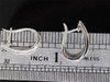 Diamond Huggie Earrings Ladies 10K White Gold Baguette Cut Hoops 0.25 Tcw.