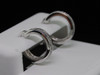 LADIES 10K WHITE GOLD DIAMOND HOOPS HUGGIE EARRINGS