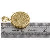 10K Yellow Gold Yellow Diamond Cross Cirlce Medallion Pendant Charm Pave 0.96 CT