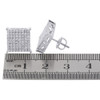 10K White Gold Diamond Stud Pave Set 12.25mm 4 Prong Square Earrings 1 Ct.