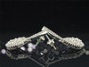 Ladies 10K White Gold Teardrop Pear Diamond Halo Set Danglers Earrings 1.57 Ct.