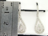 Ladies 10K White Gold Teardrop Pear Shaped Diamond Danglers Earrings 0.53 Ct.