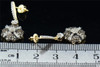 Ladies 10K Yellow Gold Brown Diamond Earrings Studs Danglers Chandelier 1.17 Ct.