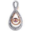 Diamond Infinity Pendant Dancing Purple Amethyst Two Tone Gold 0.26 CT. T.W.