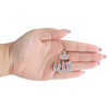 10K Yellow Gold Baguette Diamond Islamic Allah Pendant Invisible Charm 3.55 CT.