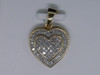 0.25 CT Genuine Diamond Heart Love Shape Pendant Charm 10K Yellow Gold