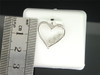 Ladies 10K White Gold Love Heart Diamond Pendant Charm For Necklace 0.07 Ct.