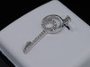 LADIES WHITE GOLD DIAMOND KEY LOCK CHARM PENDANT