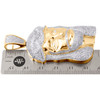 Genuine Pave Diamond Jesus Piece Charm 10K Yellow Gold 2.50" Pendant 3.05 Ct.