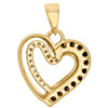Champagne Brown Diamond Heart Pendant 10K Yellow Gold 0.20 CT. Charm