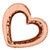 Brown Diamond Puffed Heart Pendant 10K Rose Gold 1/4 CT.
