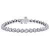 10K White Gold Real Round Diamond Prong / Miracle Set 7.25" Tennis Bracelet 3 CT