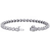 10K White Gold Real Round Diamond Prong / Miracle Set 7.25" Tennis Bracelet 3 CT