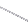 10K White Gold Round & Baguette Cut Diamond Bracelet 7" Hexagon Frame Link 1 CT.