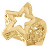 Real 10K Yellow Gold Diamond Cut Super Star Shape Statement Pinky Ring 21mm Band
