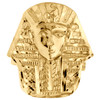 Real 10K Yellow Gold Diamond Cut Egyptian Pharaoh King Tut Pinky Ring  25mm Band