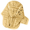 Echter 10-Karat-Gelbgold-Diamantschliff, ägyptischer Pharao-König, kleiner Fingerring, 25-mm-Band