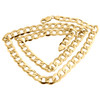 10K Yellow Gold 9.50mm Hollow Plain Cuban Curb Link Chain Necklace 22 - 30 Inch