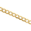 collier à maillons cubains en or jaune 10 carats de 9,50 mm creux uni 22 à 30 pouces