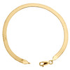 10 Karat Gelbgold, 3,90 mm, massives Fischgräten-Herrenarmband, hochglanzpoliert, 7–8 Zoll