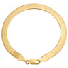 bracciale da uomo in oro giallo 10k da 6,90 mm, a spina di pesce, lucido, alto, 7-9 pollici