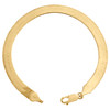 bracciale da uomo in oro giallo 10k da 6,90 mm, a spina di pesce, lucido, alto, 7-9 pollici