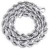 10K White Gold 8.50mm Diamond Cut Hollow Rope Link Chain Men Necklace 22-30 Inch