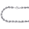 10K White Gold 8.50mm Diamond Cut Hollow Rope Link Chain Men Necklace 22-30 Inch