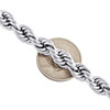 10K White Gold 8.50mm Diamond Cut Hollow Rope Link Chain Men Necklace 22-30 Inch