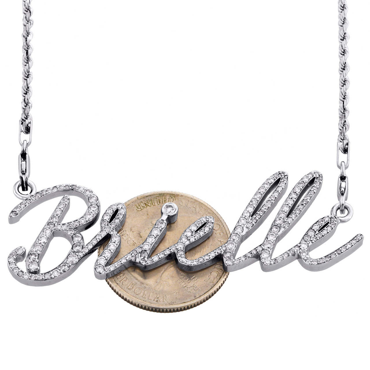 10K White Gold Genuine Diamond BRIELLE 
