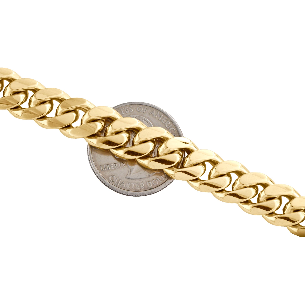 21cm】【10mm】【18K刻印あり】【Miami Cuban】ブレスレット 【公式通販】