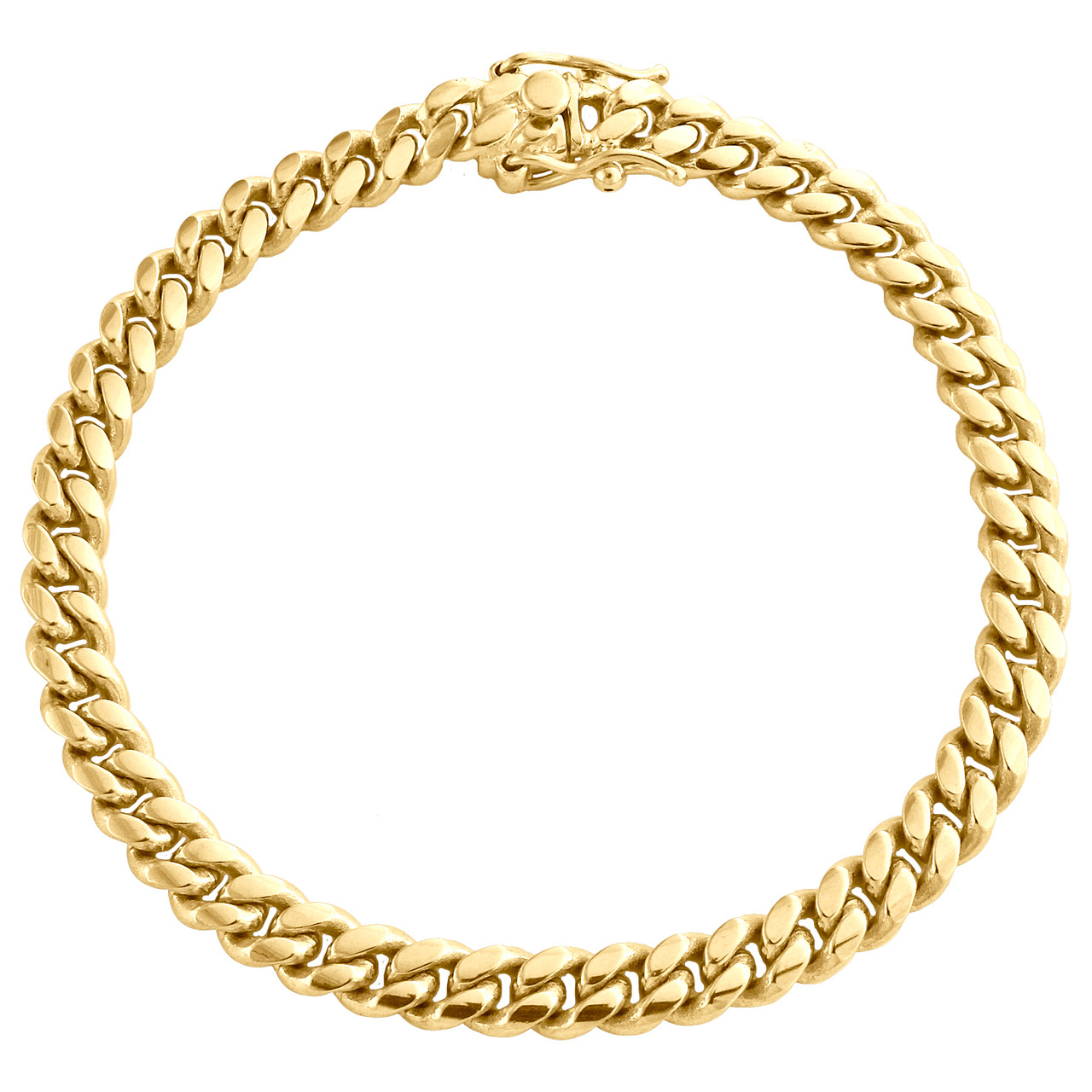 8 Men's Miami Cuban Link Bracelet in 14k Yellow Gold (6 mm)