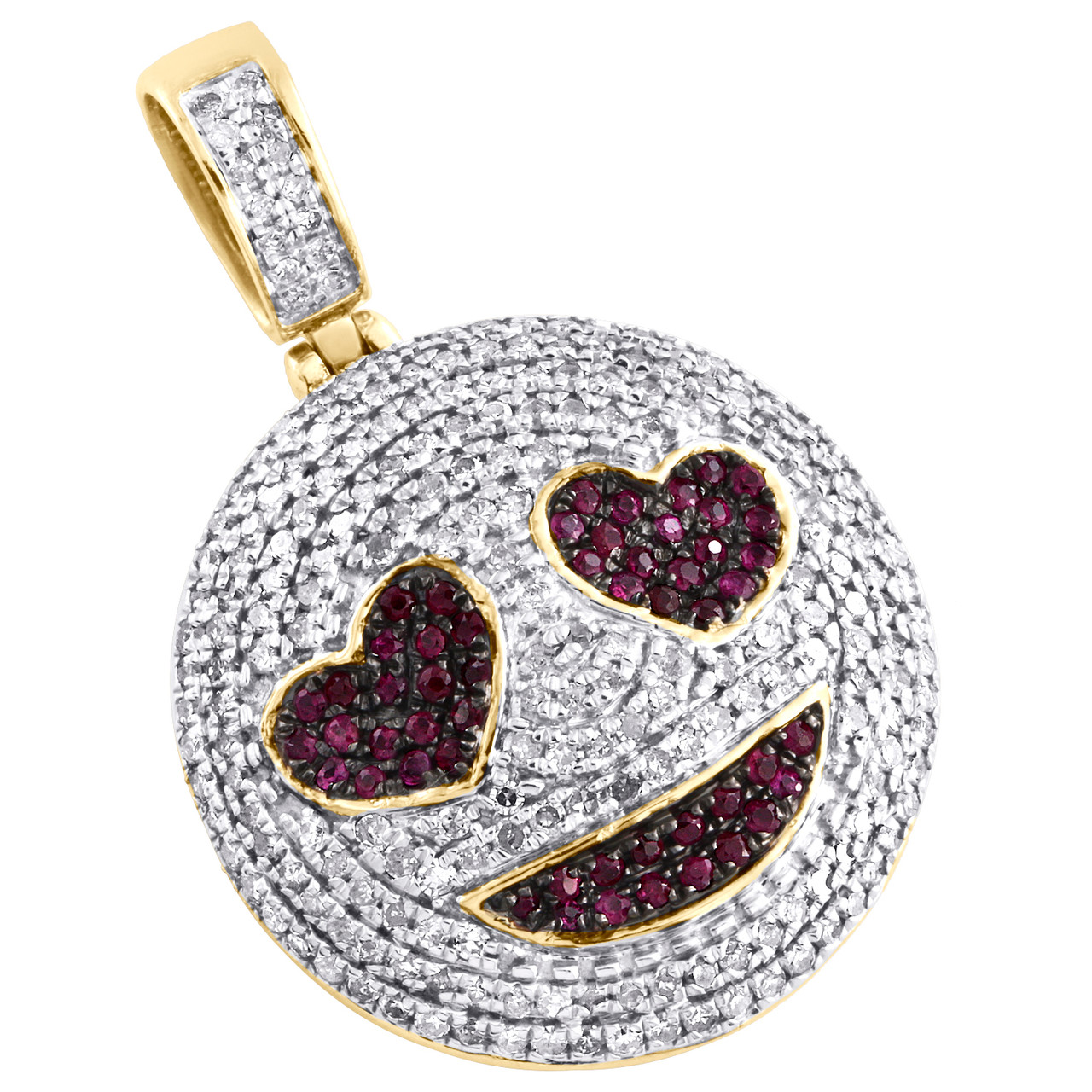 A❤︎ Lab-Created Pink Sapphire & Lab-Created Ruby Necklace with