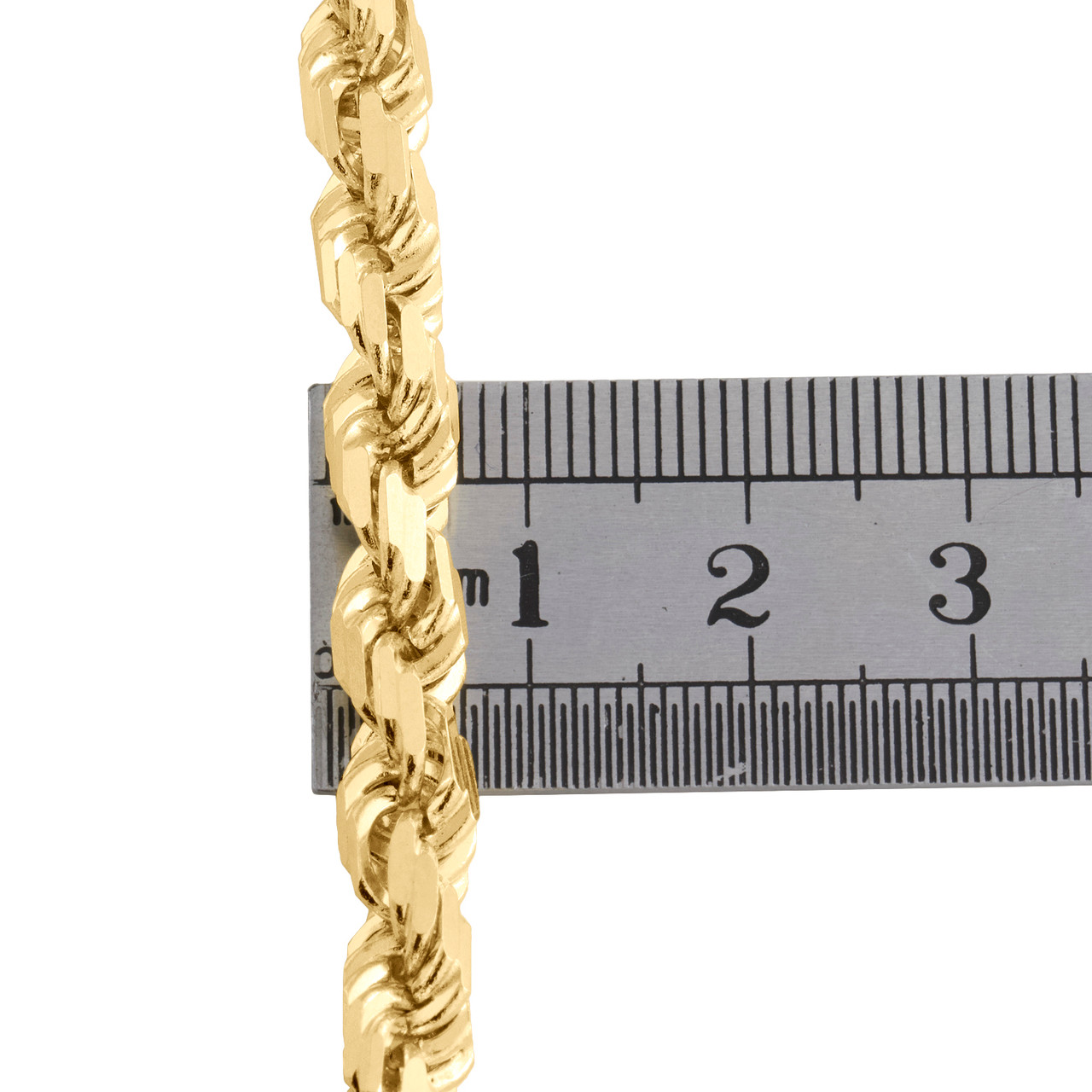 Solid 14k Yellow Gold Lab Grown Diamond Rolo Station Bracelet with Secure  Lobster Lock Clasp 7" (Width 1mm) (.455 cttw.)