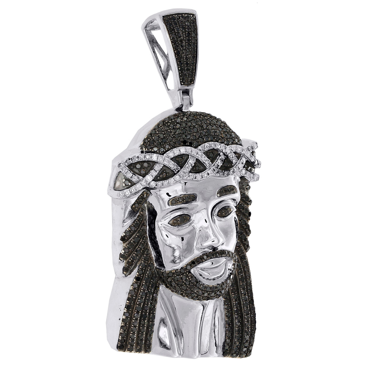 Sterling Silver Real Black Diamond 