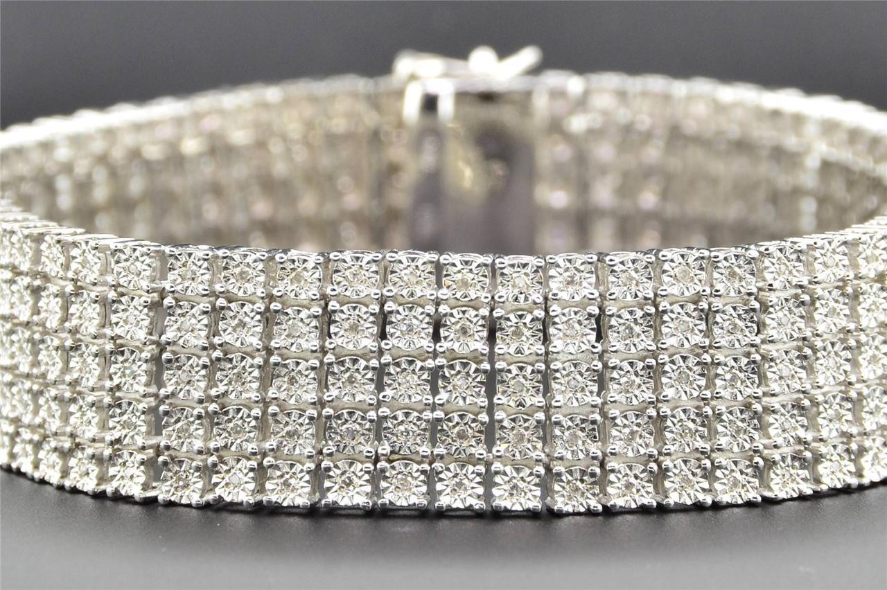 Two Row Diamond Bracelet in 14k Rose Gold 19.5 Ctw – Avianne Jewelers