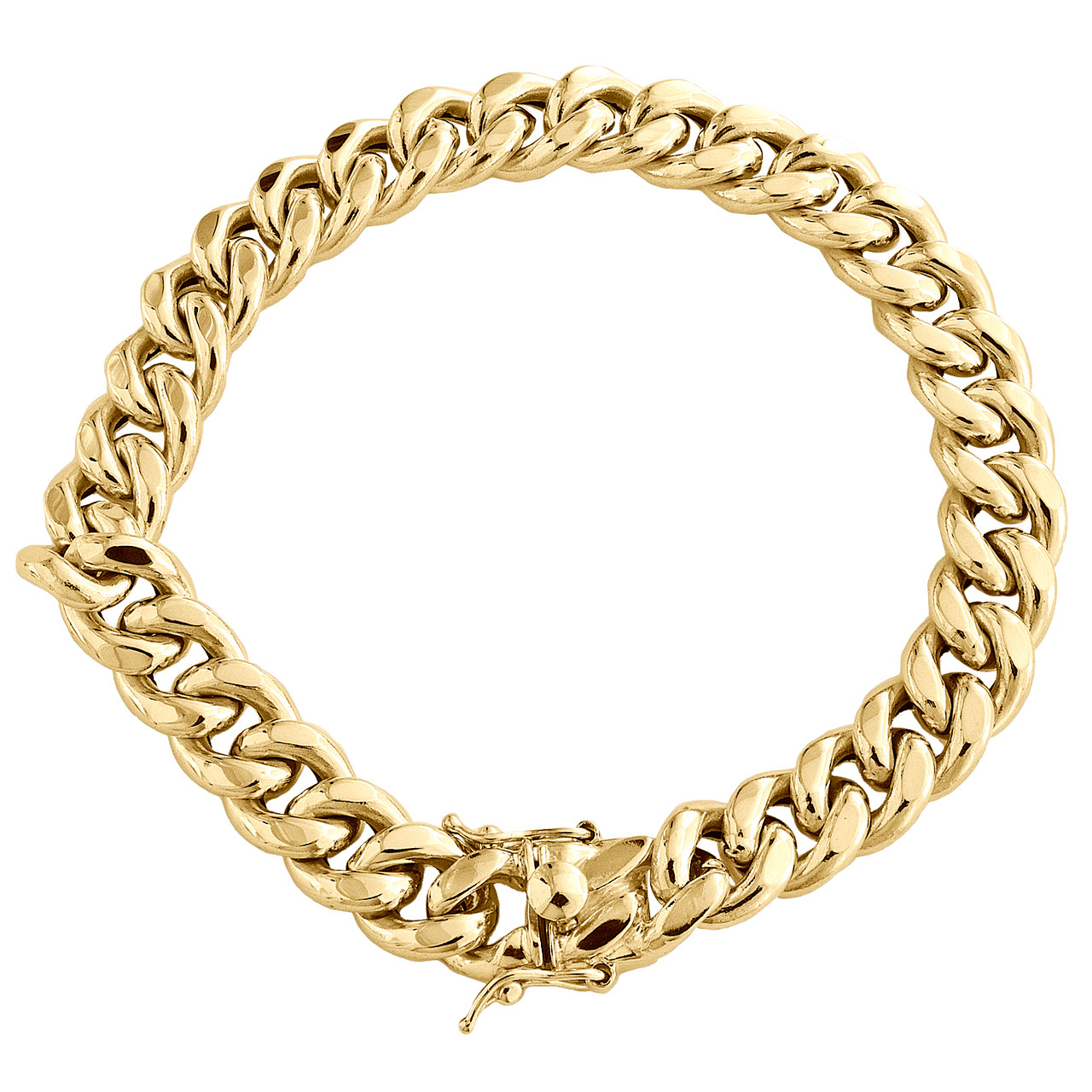 Real 10k Gold Bracelet Solid Miami Cuban Link 12mm 8