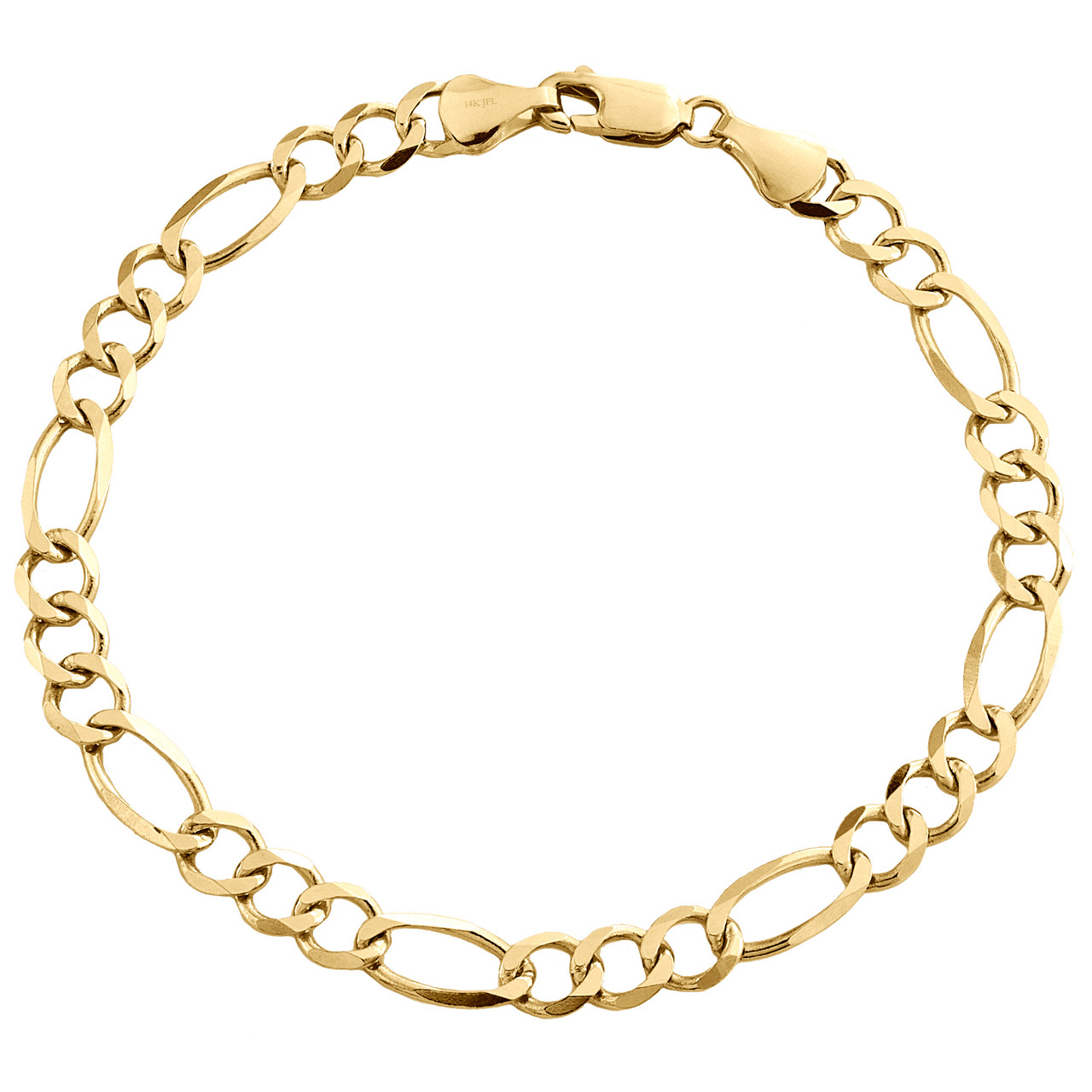 ChainsProMax Gold Bracelet for Men Wrist Chain 8mm 8.3 inch Golden Cuban  Link Bracelets - Walmart.com