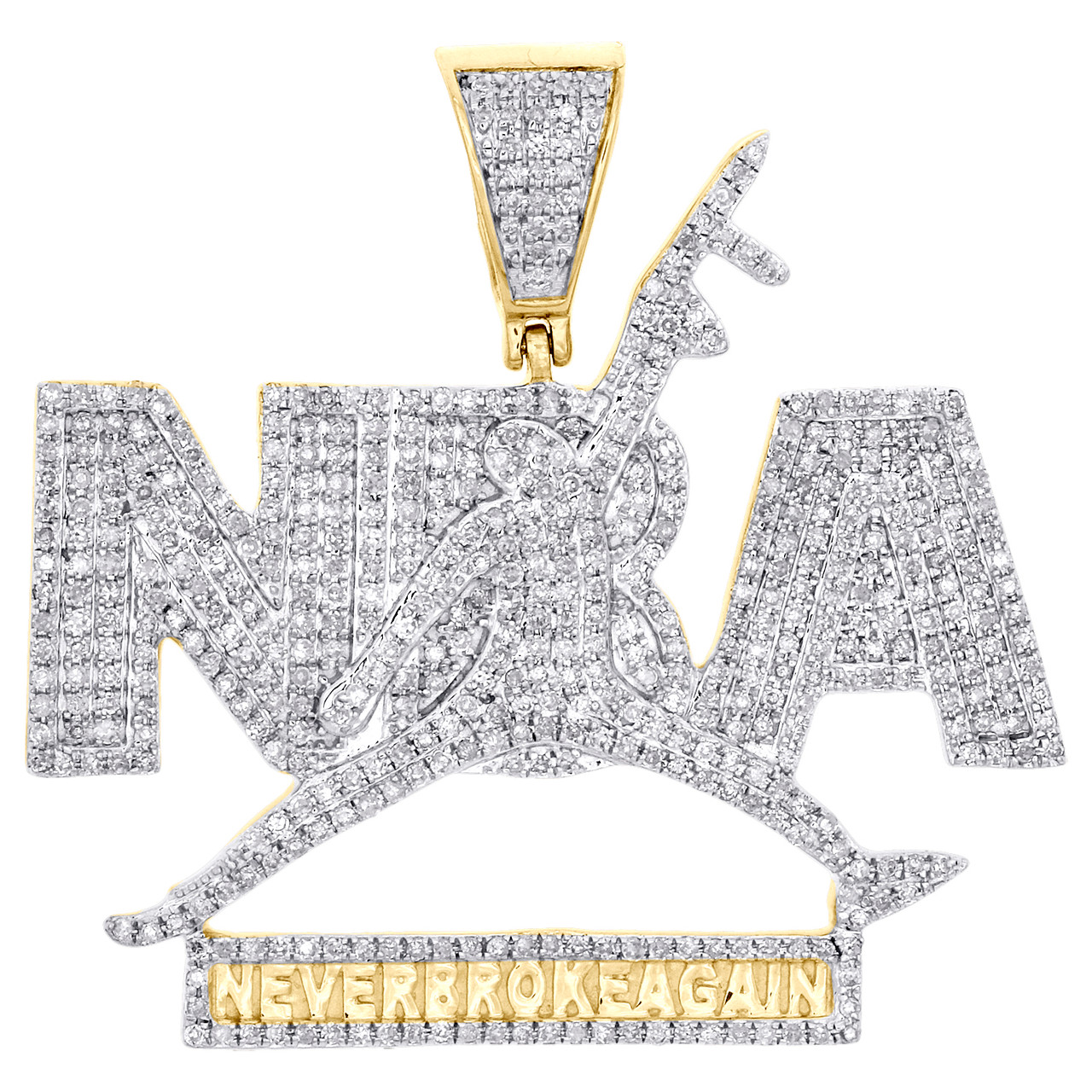 Iced Out Kingz, Accessories, Iced Out Pendant Never Broke Again 24 Chain