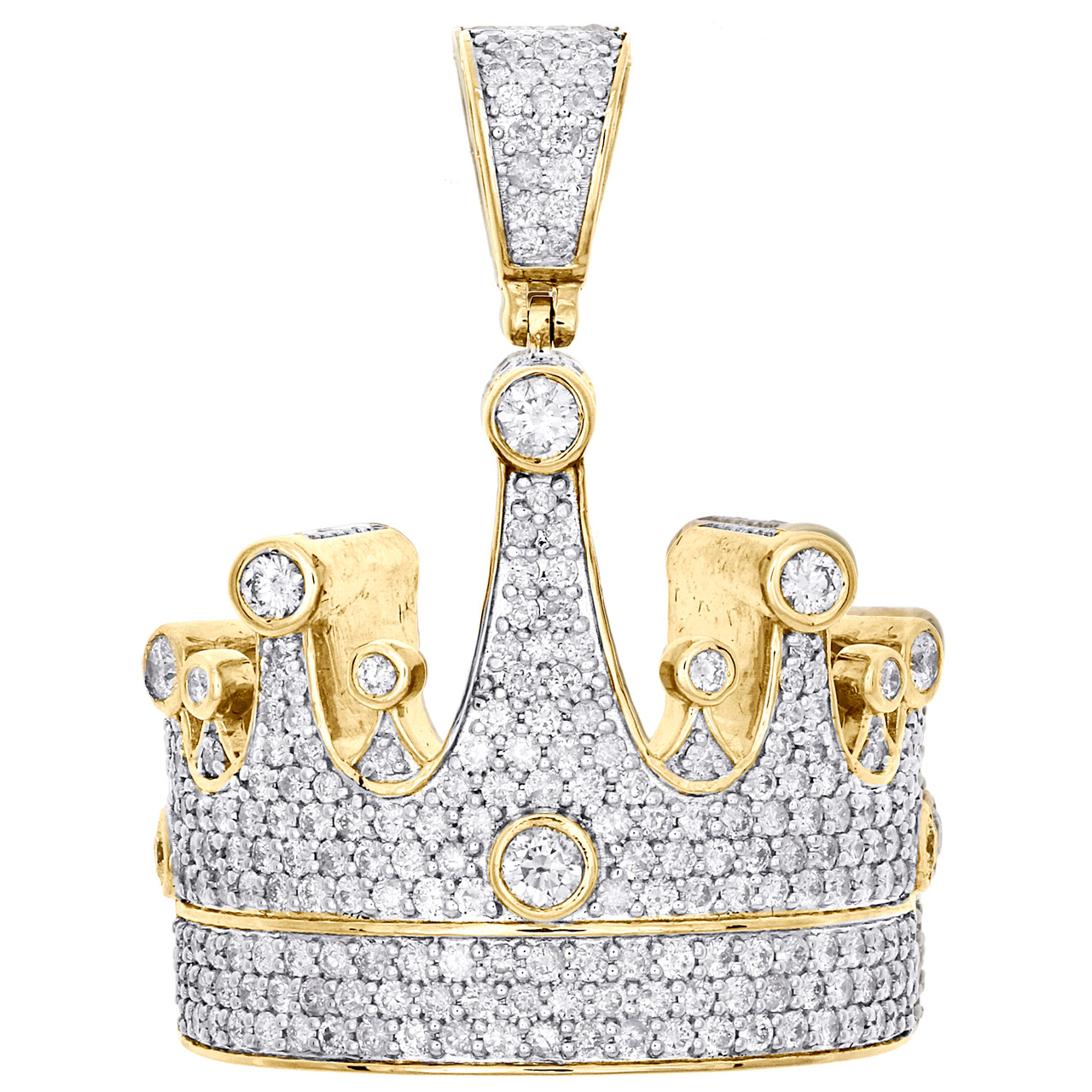 diamond king crown pendant