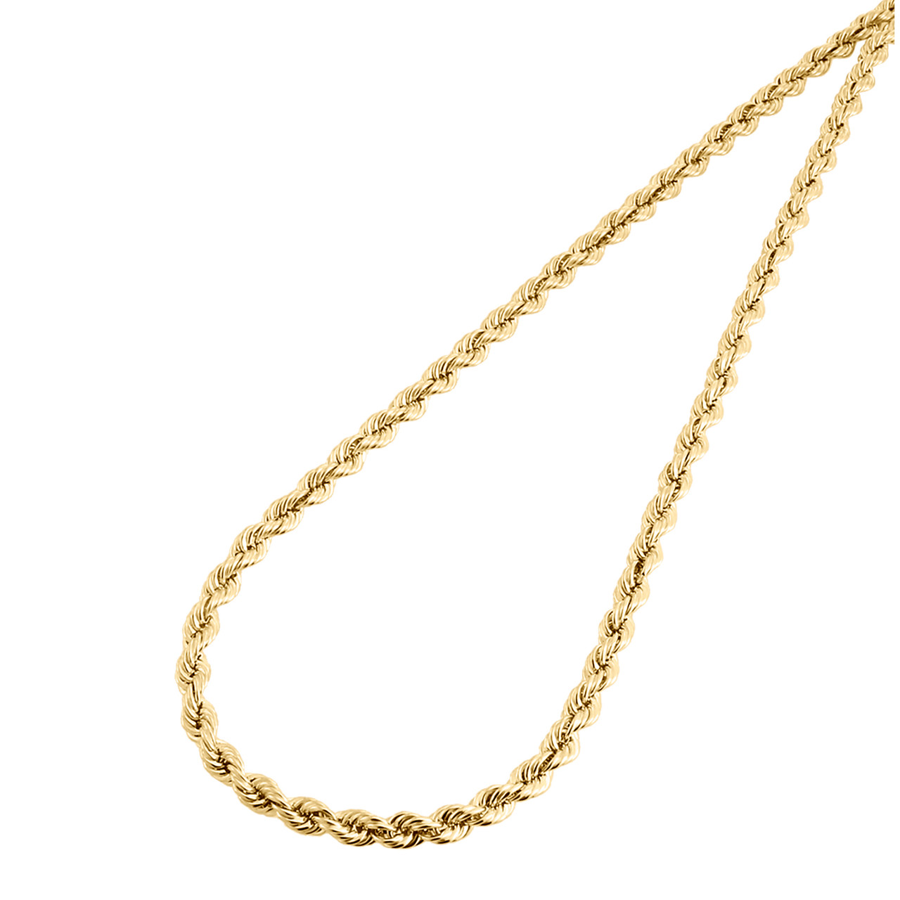 14K Yellow Gold 4mm Hollow Diamond Cut 