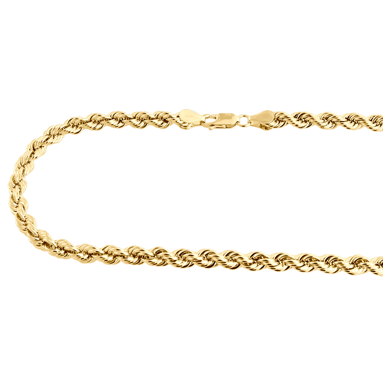 14K Yellow Gold 5mm Hollow Diamond Cut 