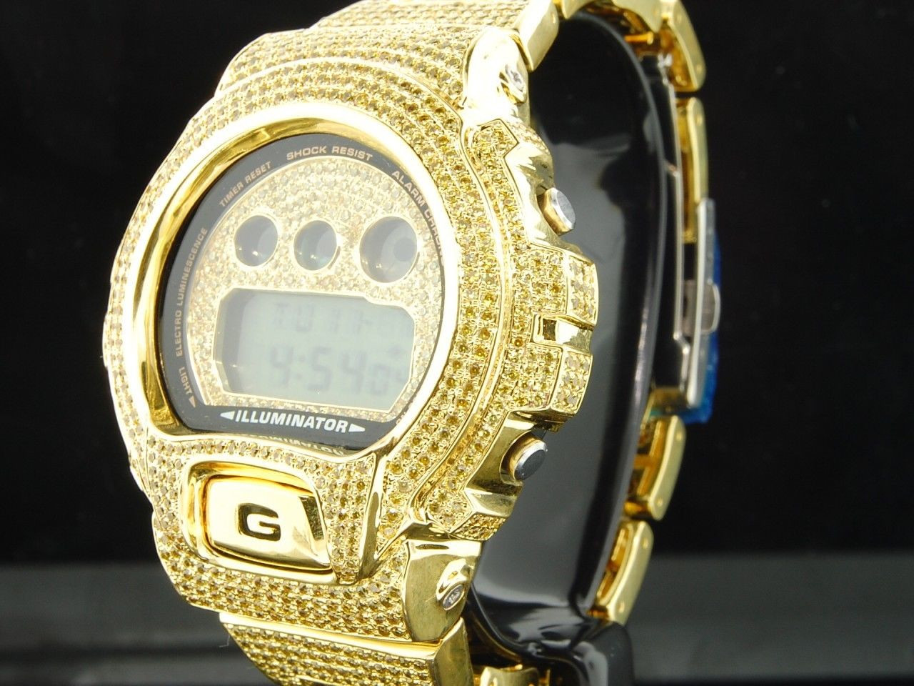 G-Shock/G Shock 10ct. Yellow Simulated Diamond Custom Bezel