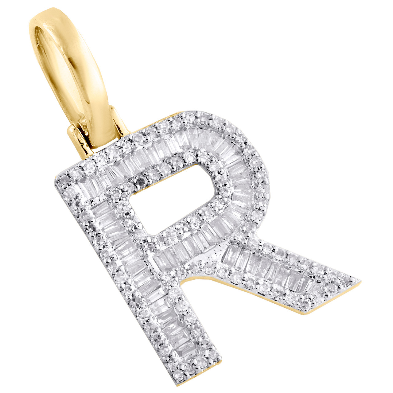 10K Gold Mini Block Monogram Necklace