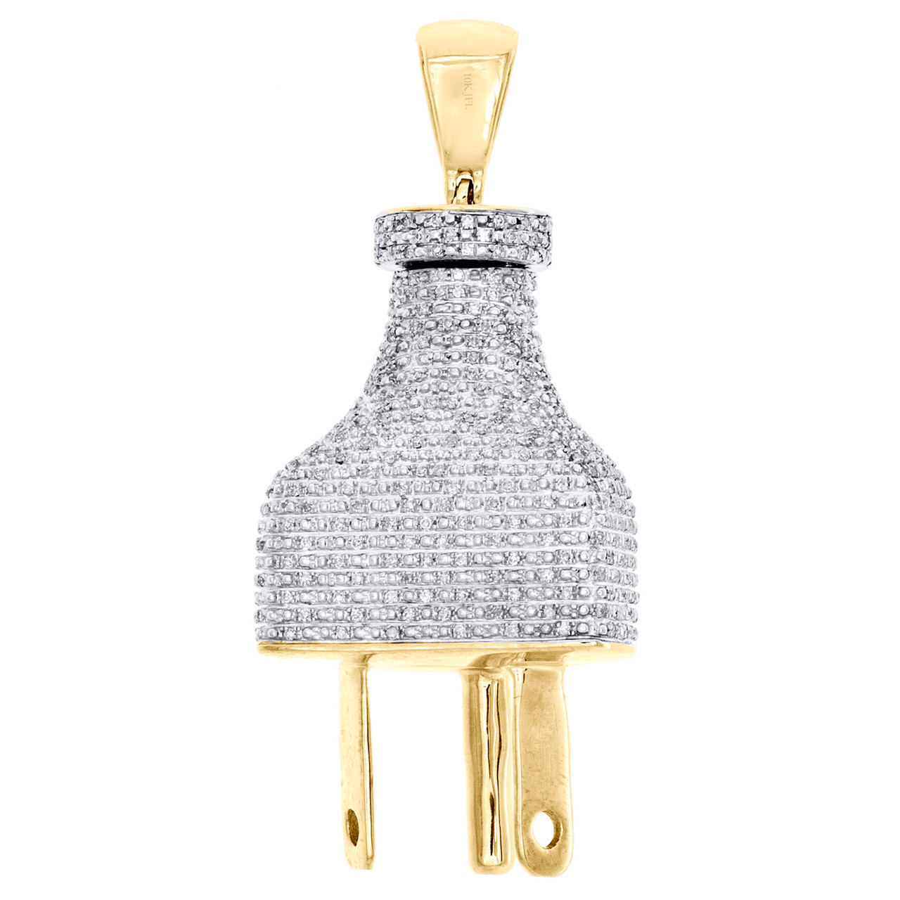 Real Diamond Plug Socket Fuse Pendant 
