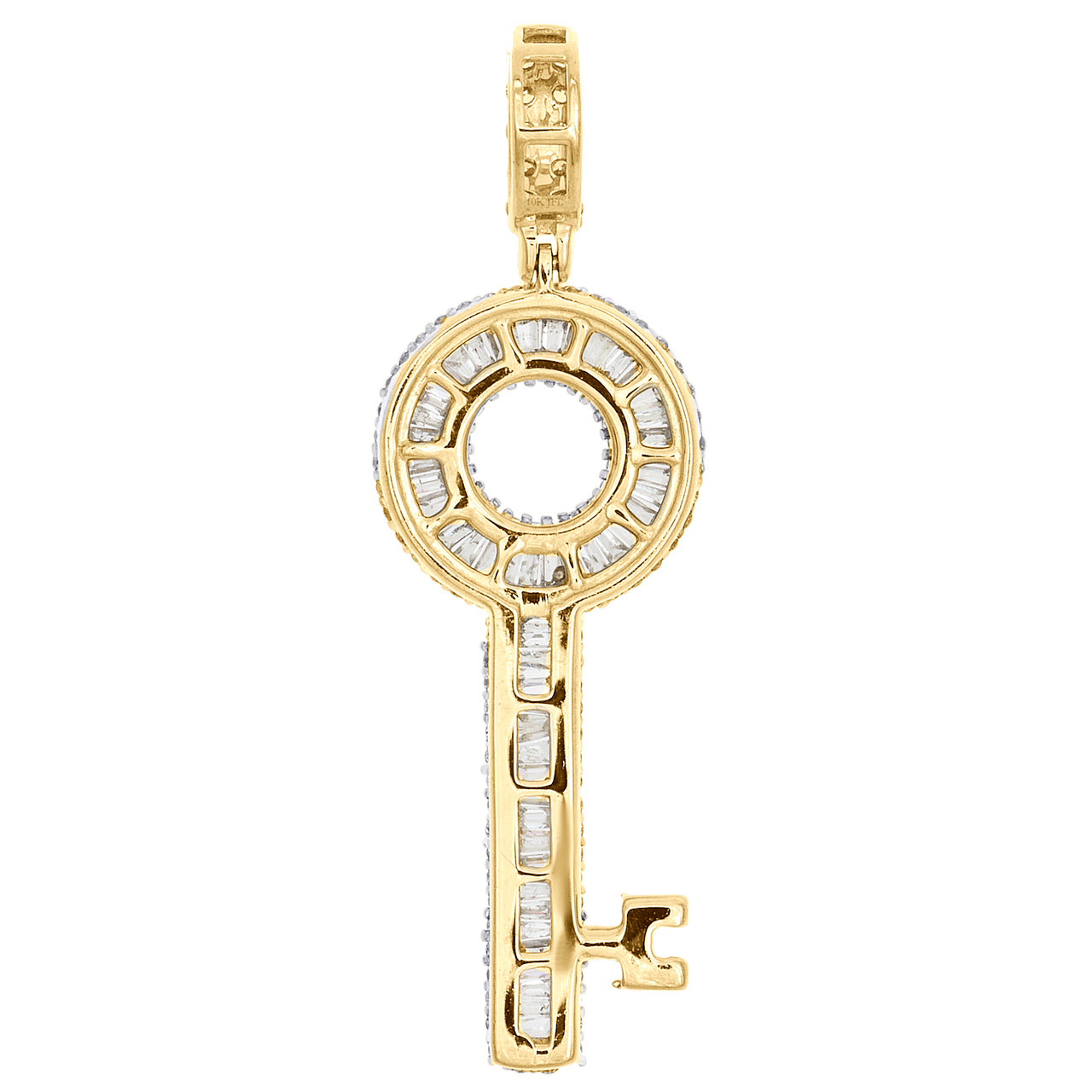 14K Gold Diamond Lock and Key Pendant